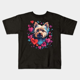 Yorkshire Terrier Valentine Day Kids T-Shirt